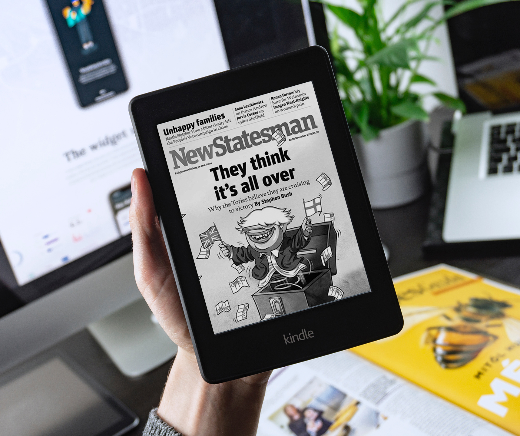 Kindle image showing the New Statesman